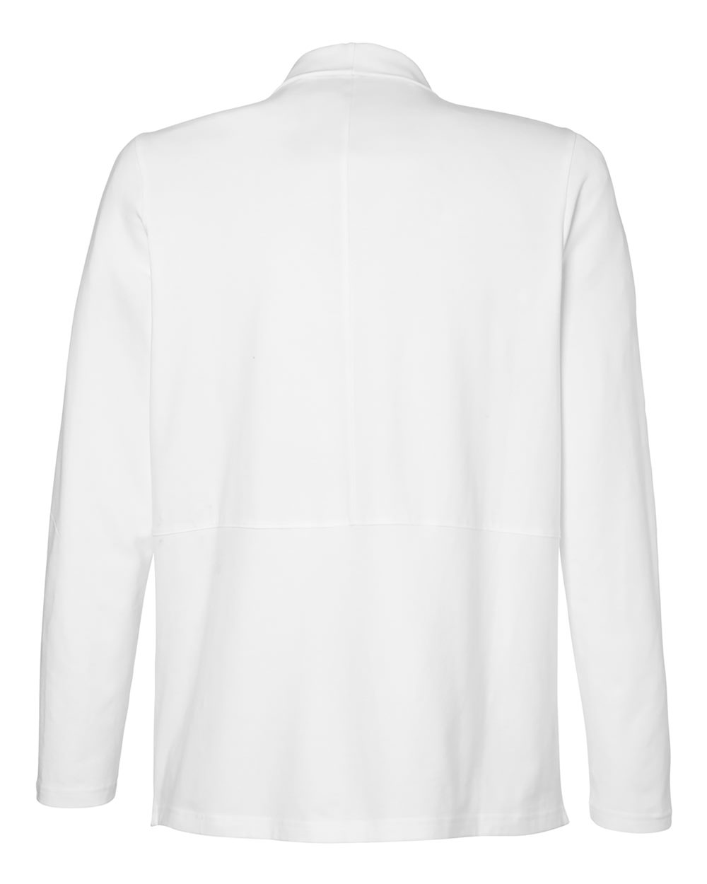 Front View of White Women's Raleigh Stretch Cardigan - DP125W