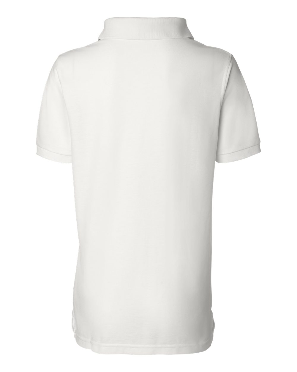 Rear View of White Women&#39;s Silky Smooth Piqué Polo - 5500