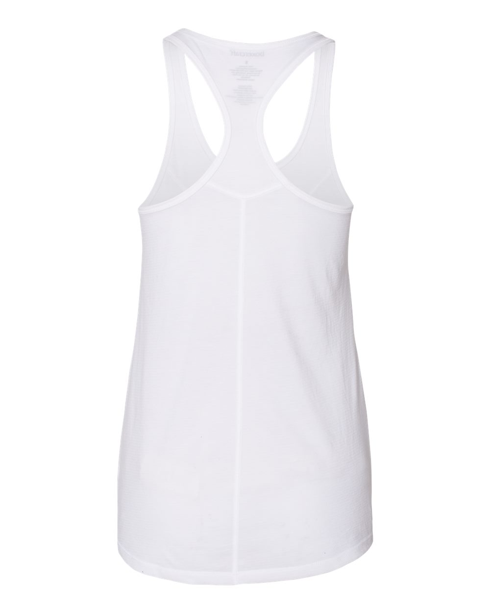 Front View of White Women's Tiger Slub Racerback Tank Top - T81