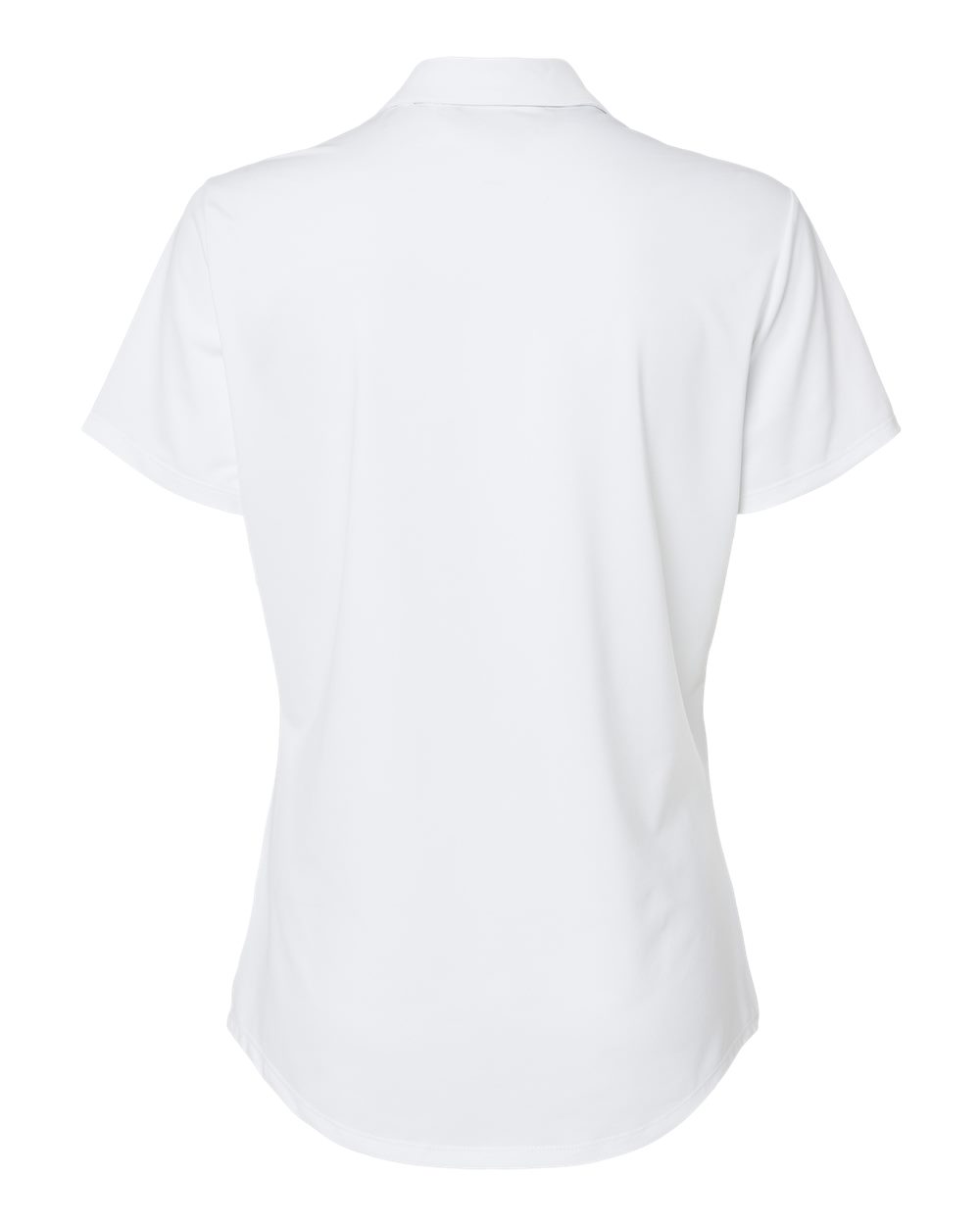 Front View of White Women's Ultimate Solid Polo - A515