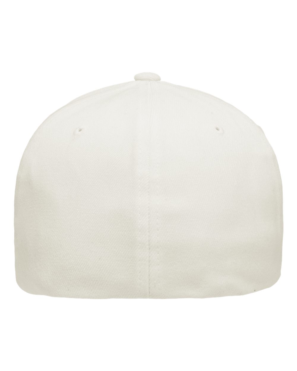 Rear View of White Wool-Blend Cap - 6477