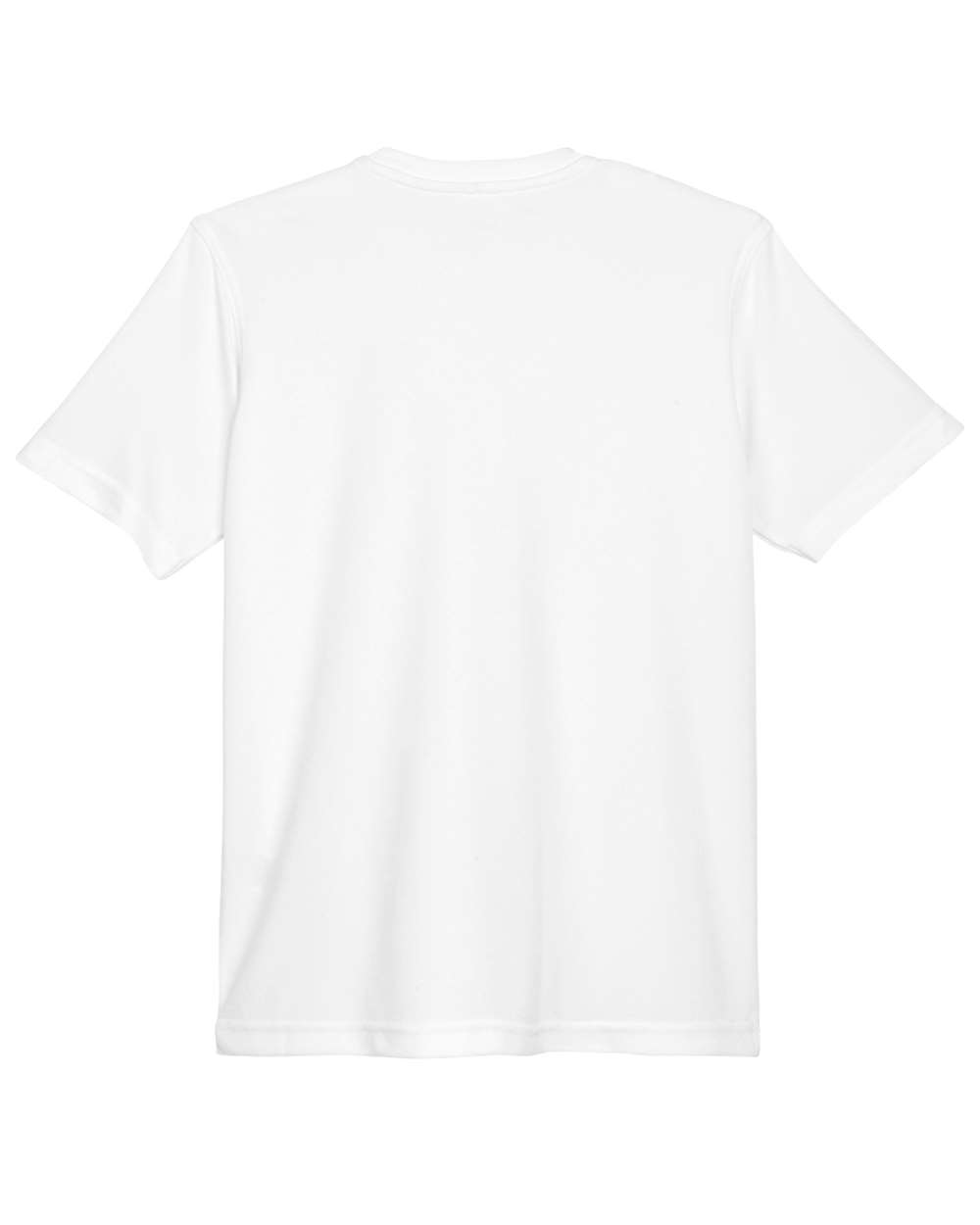 Front View of White Youth Cool & Dry Basic Performance T-Shirt - 8620Y