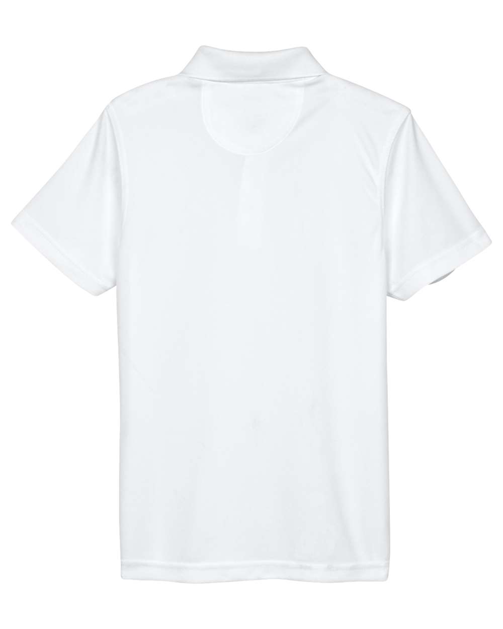 Front View of White Youth Cool & Dry Mesh Piqué Polo - 8210Y