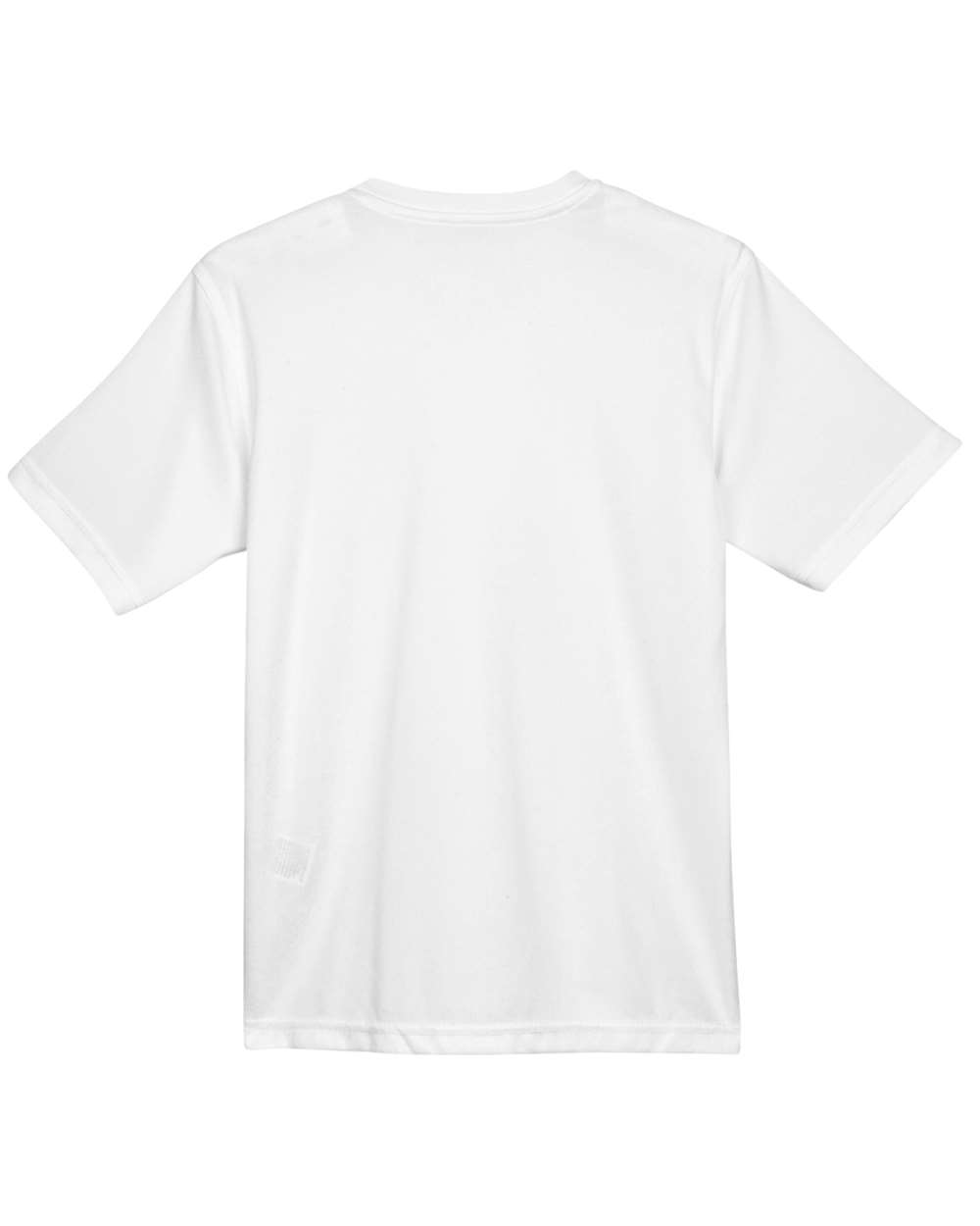 Rear View of White Youth Cool &amp; Dry Sport Performance Interlock T-shirt - 8420Y