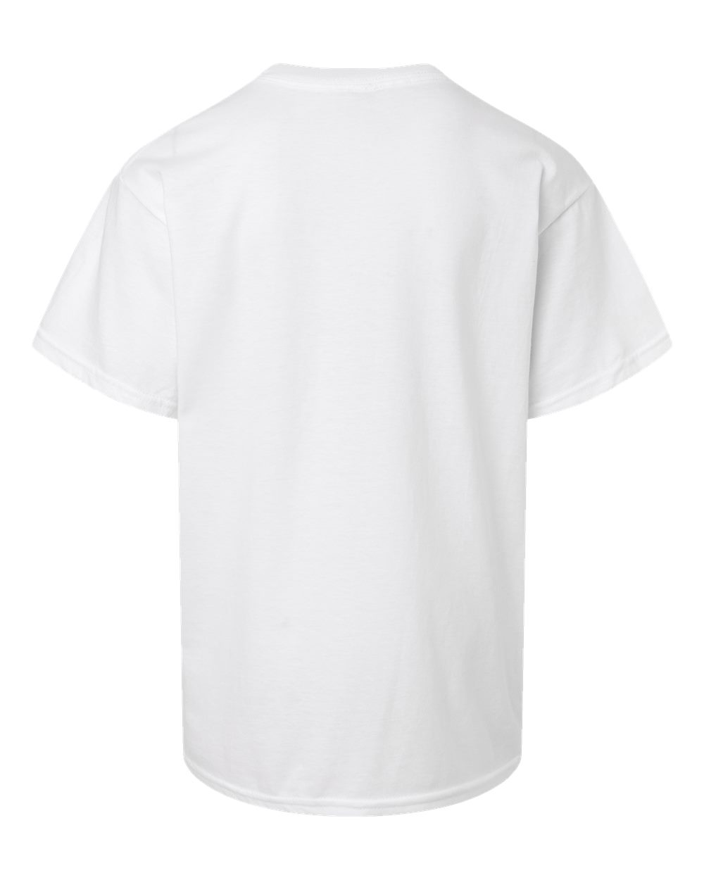 Front View of White Youth Fine Jersey Tee - 2001Y
