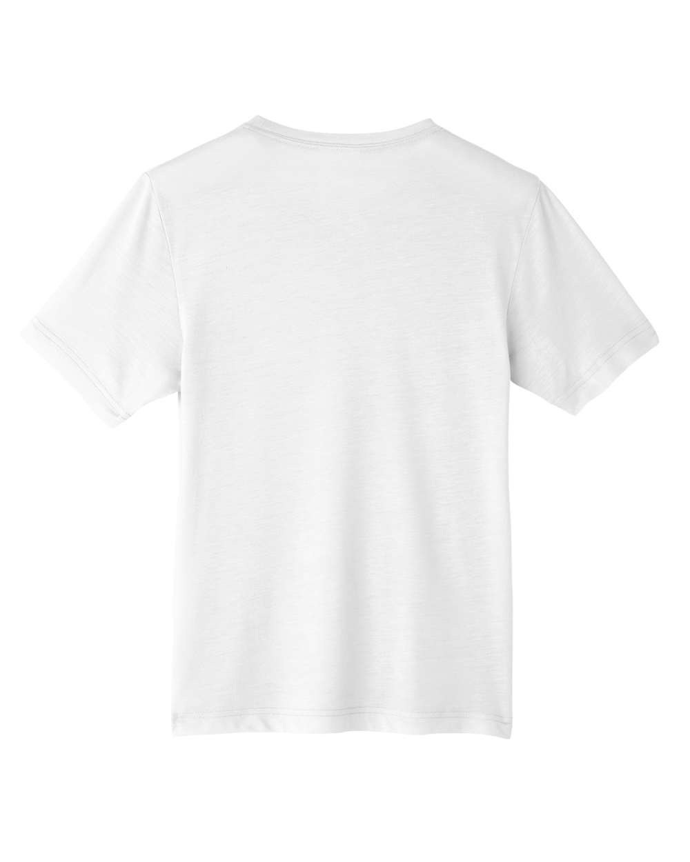 Front View of White Youth Fusion ChromaSoft™ Performance T-Shirt - CE111Y