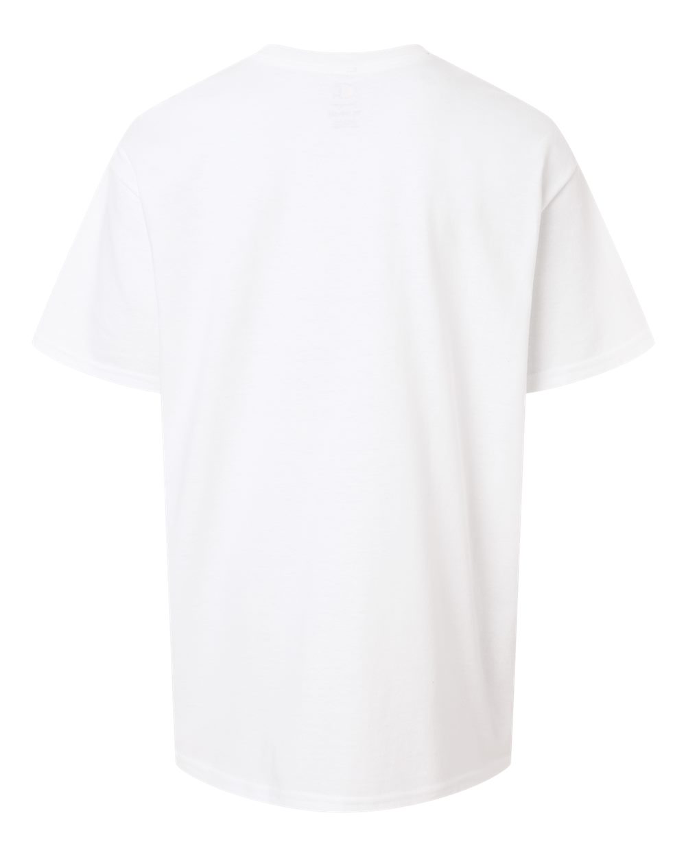 Rear View of White Youth Jersey T-Shirt - CH1081 plain