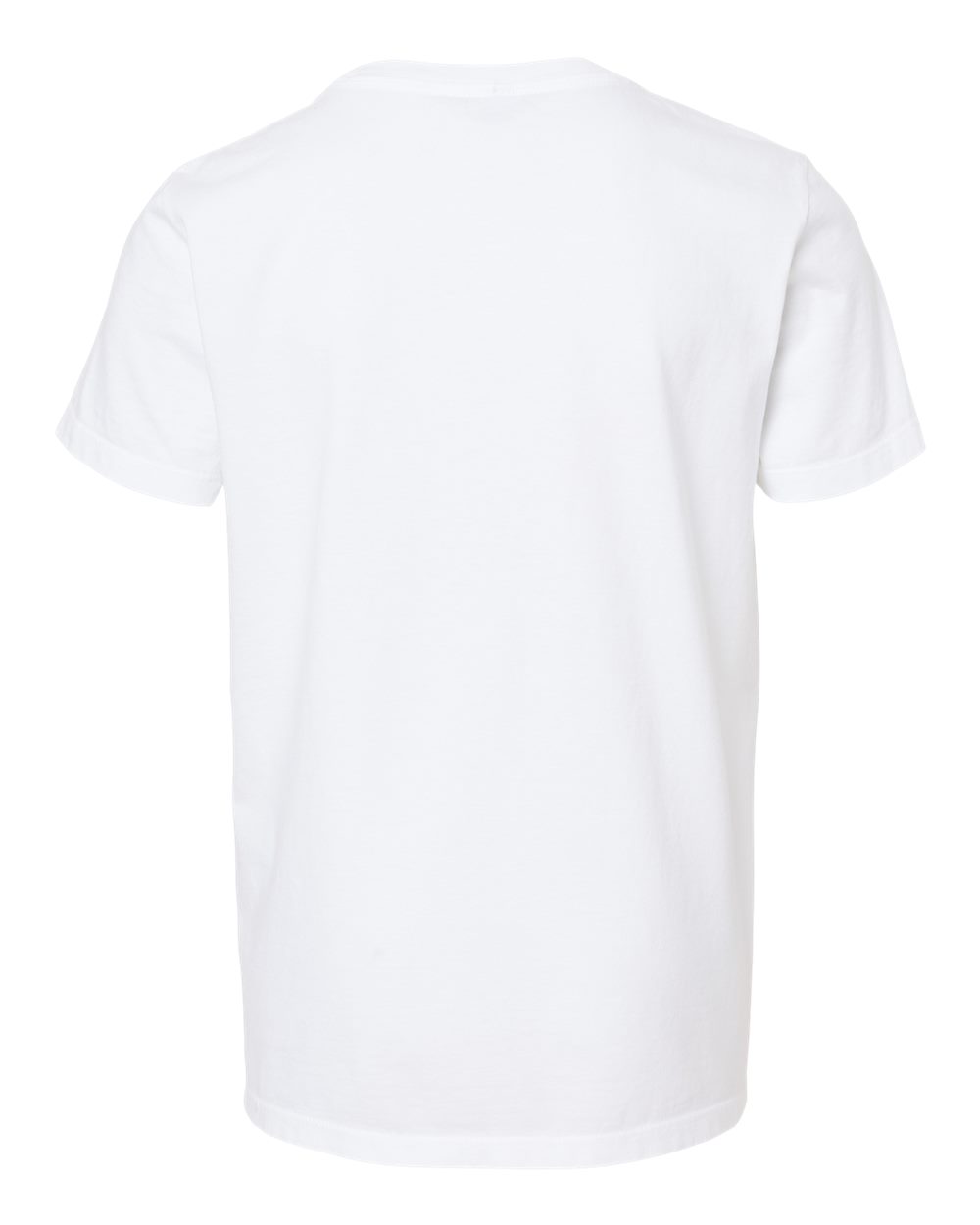 Rear View of White Youth Organic T-Shirt - 402