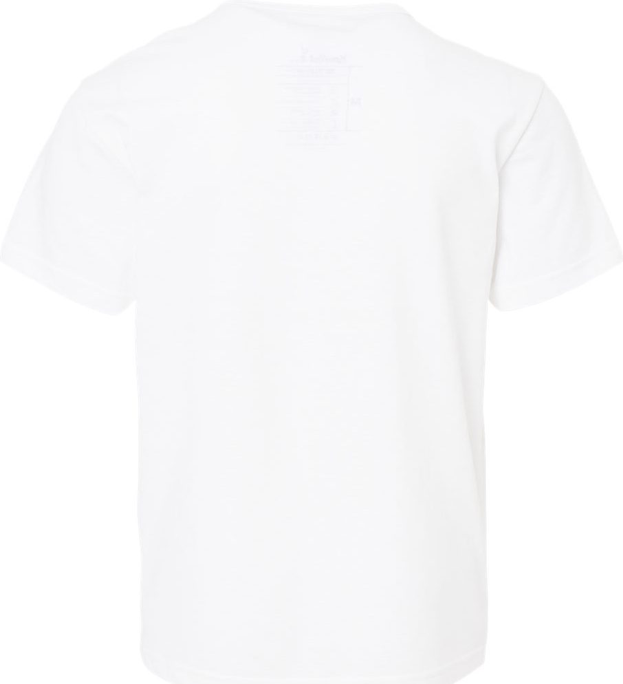 Front View of White Youth RecycledSoft™ T-Shirt - 2015