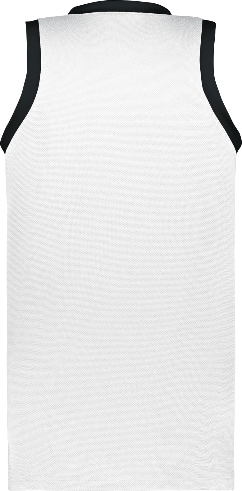Rear View of WHITE/BLACK YTH COOLCORE ELITE JERSEY