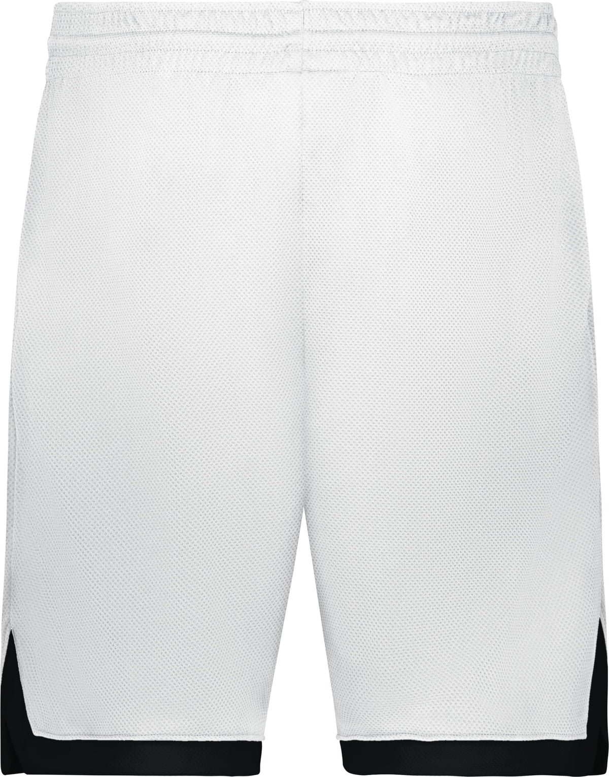 Rear View of WHITE/BLACK YTH COOLCORE ELITE SHORTS