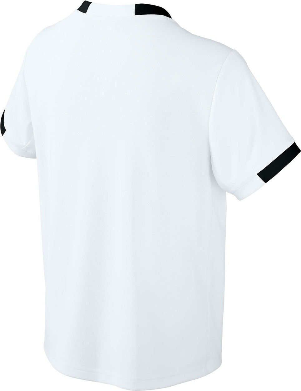 Rear View of White/Blk Sport-Tek Youth Club Short Sleeve Crew YST440