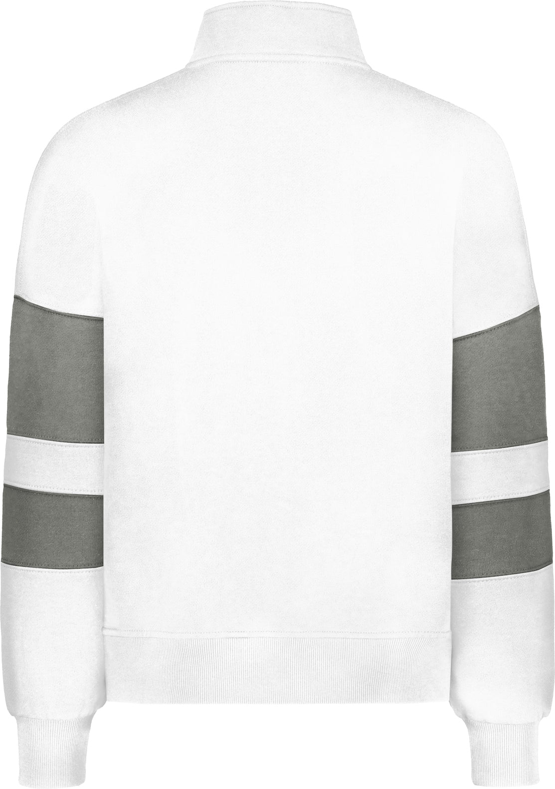Rear View of WHITE/CHARCOAL HEATHER JACKSON WAY LDS PULLOVER