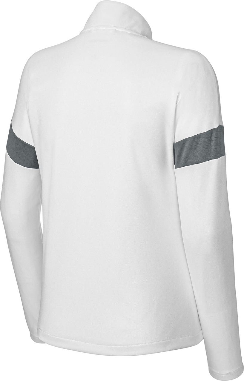 Front View of White/IrGy Sport-Tek Women's Travel Full-Zip Jacket LST800