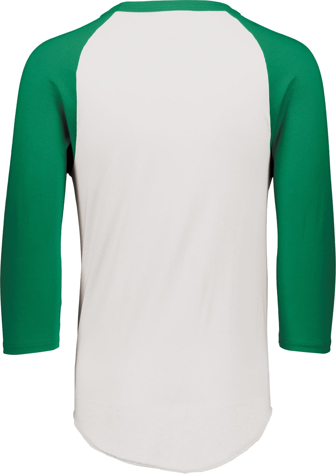 Rear View of WHITE/KELLY TODDLER BASEBALL JERSEY