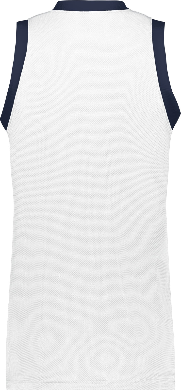 Rear View of WHITE/NAVY LDS COOLCORE ELITE JERSEY