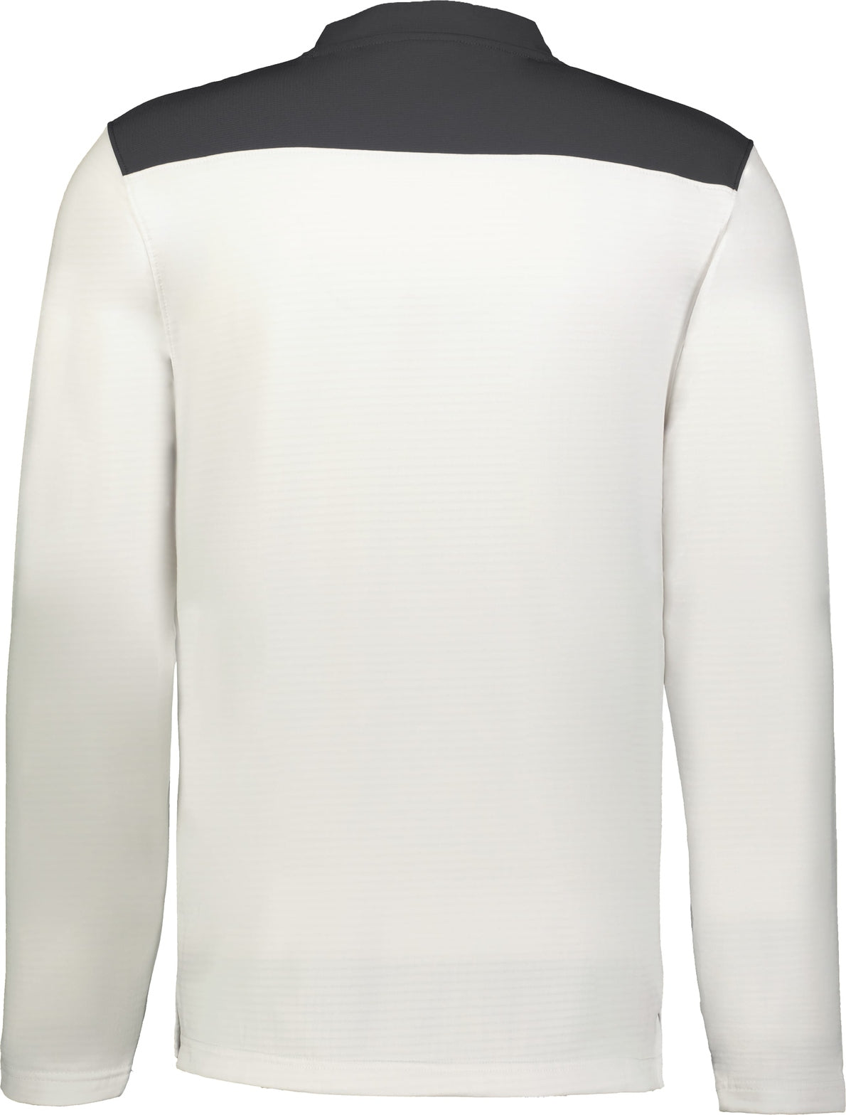 Rear View of WHITE/STEALTH SIDELINE GRID 1/4 ZIP PULLOVER