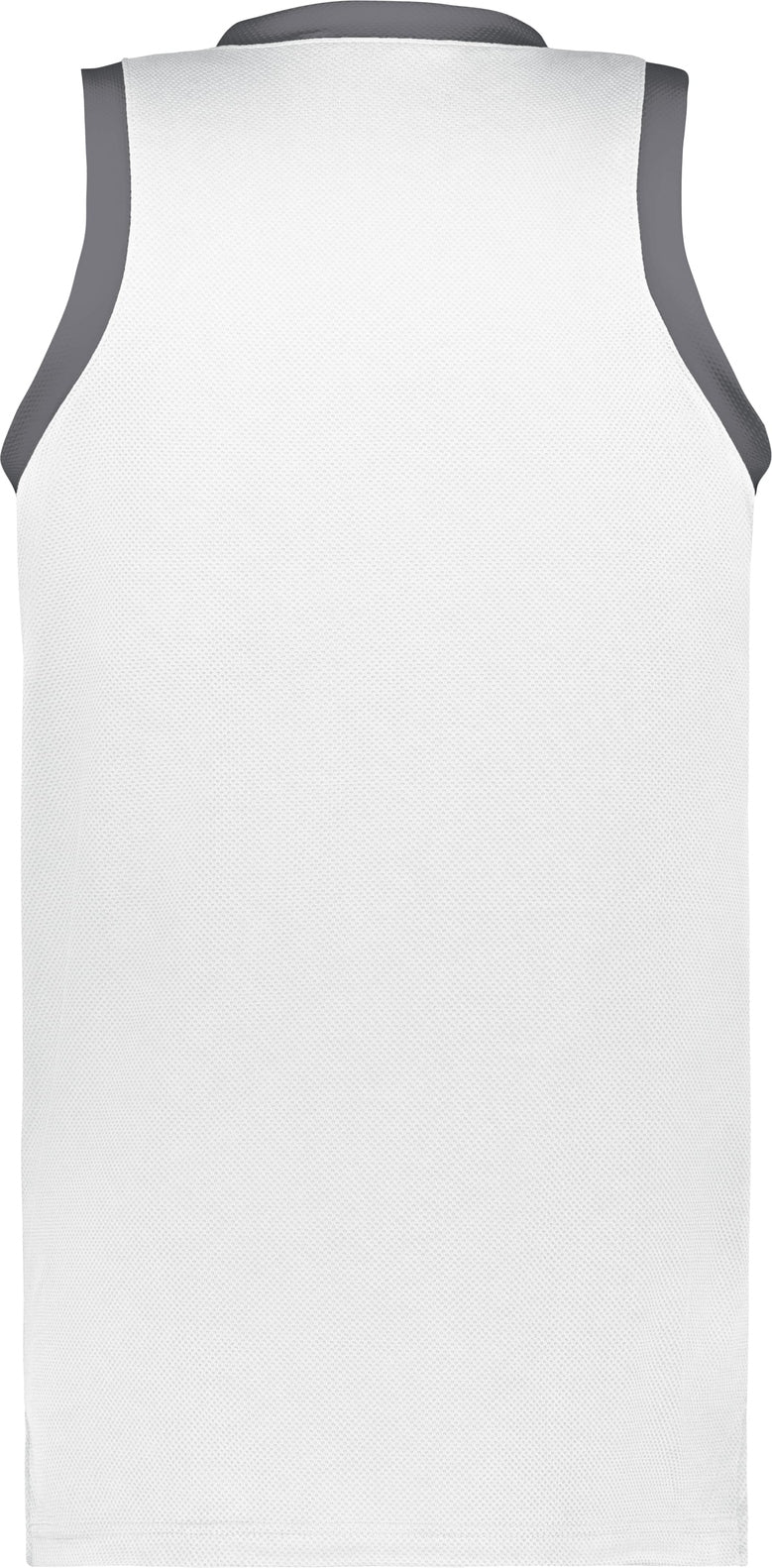 Rear View of WHITE/STEALTH YTH COOLCORE ELITE JERSEY