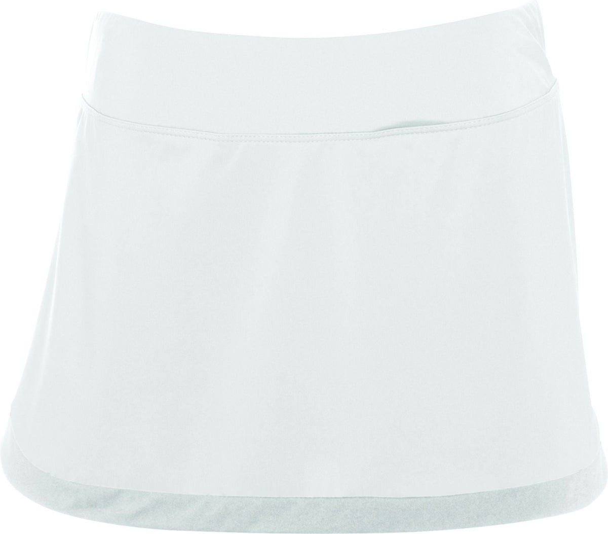 Rear View of WHITE/WHITE LDS ACTION COLOR BLOCK SKORT