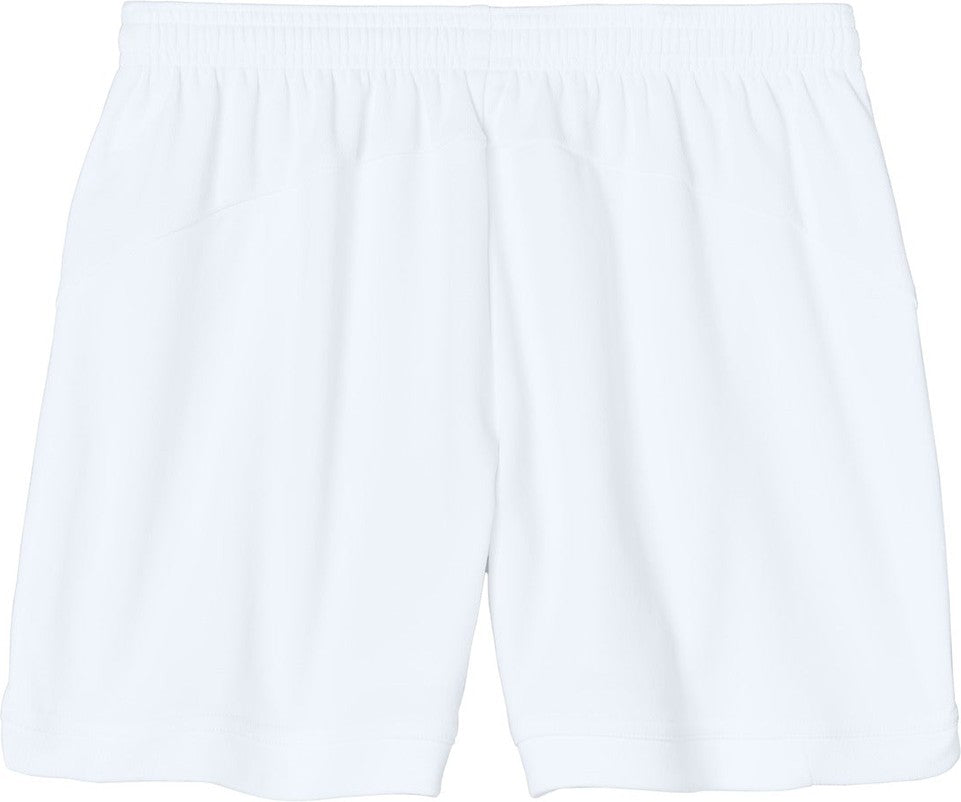 Front View of Wht/Wht Sport-Tek Women's Club 5" Short LST442