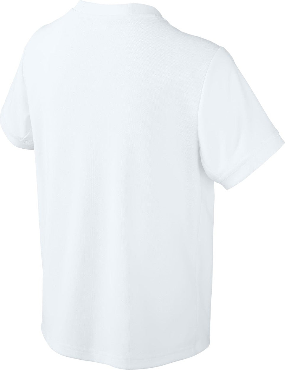 Front View of Wht/Wht Sport-Tek Youth Club Short Sleeve Crew YST440