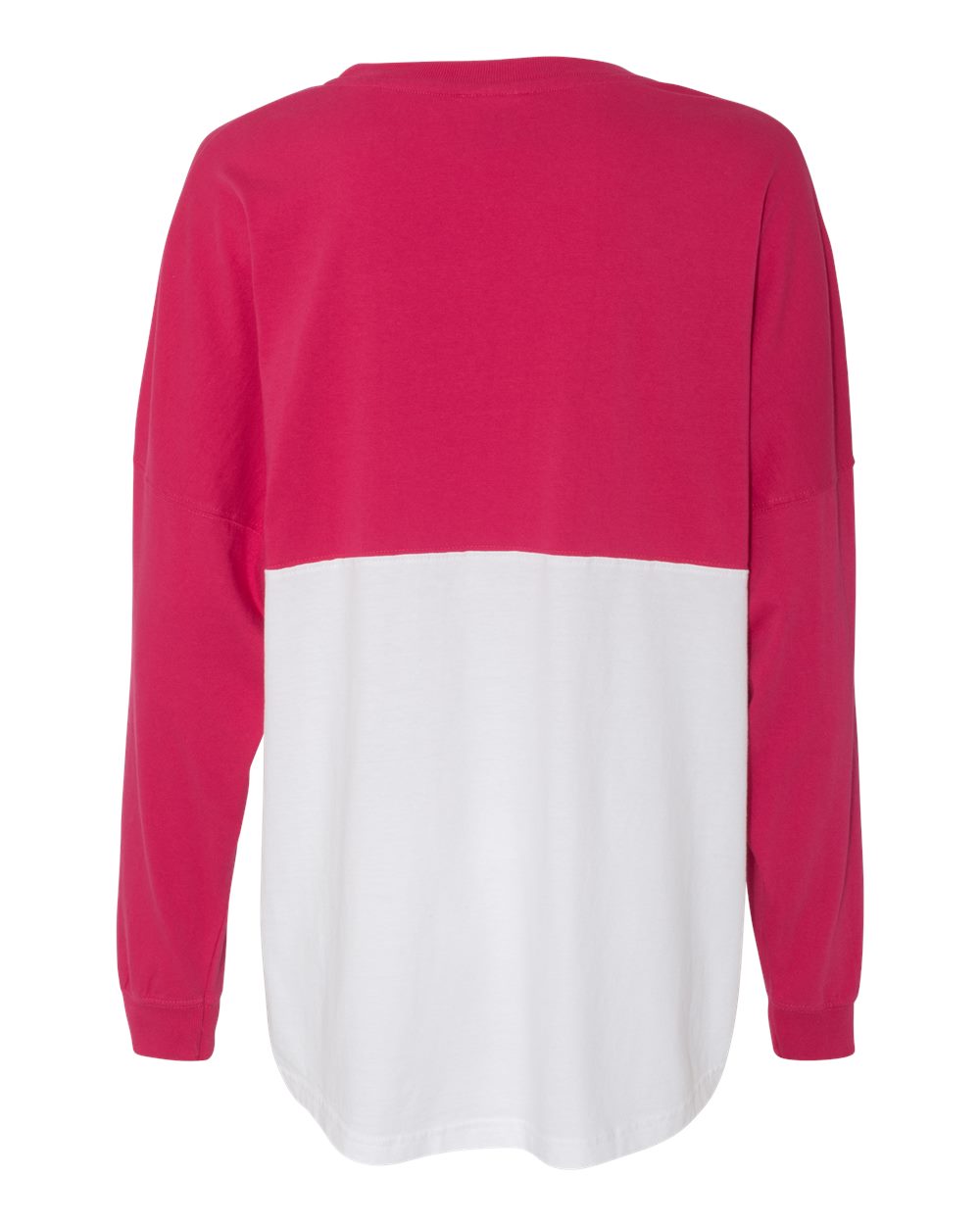 Front View of Wildberry/ White Game Day Jersey Long Sleeve T-Shirt - 8229