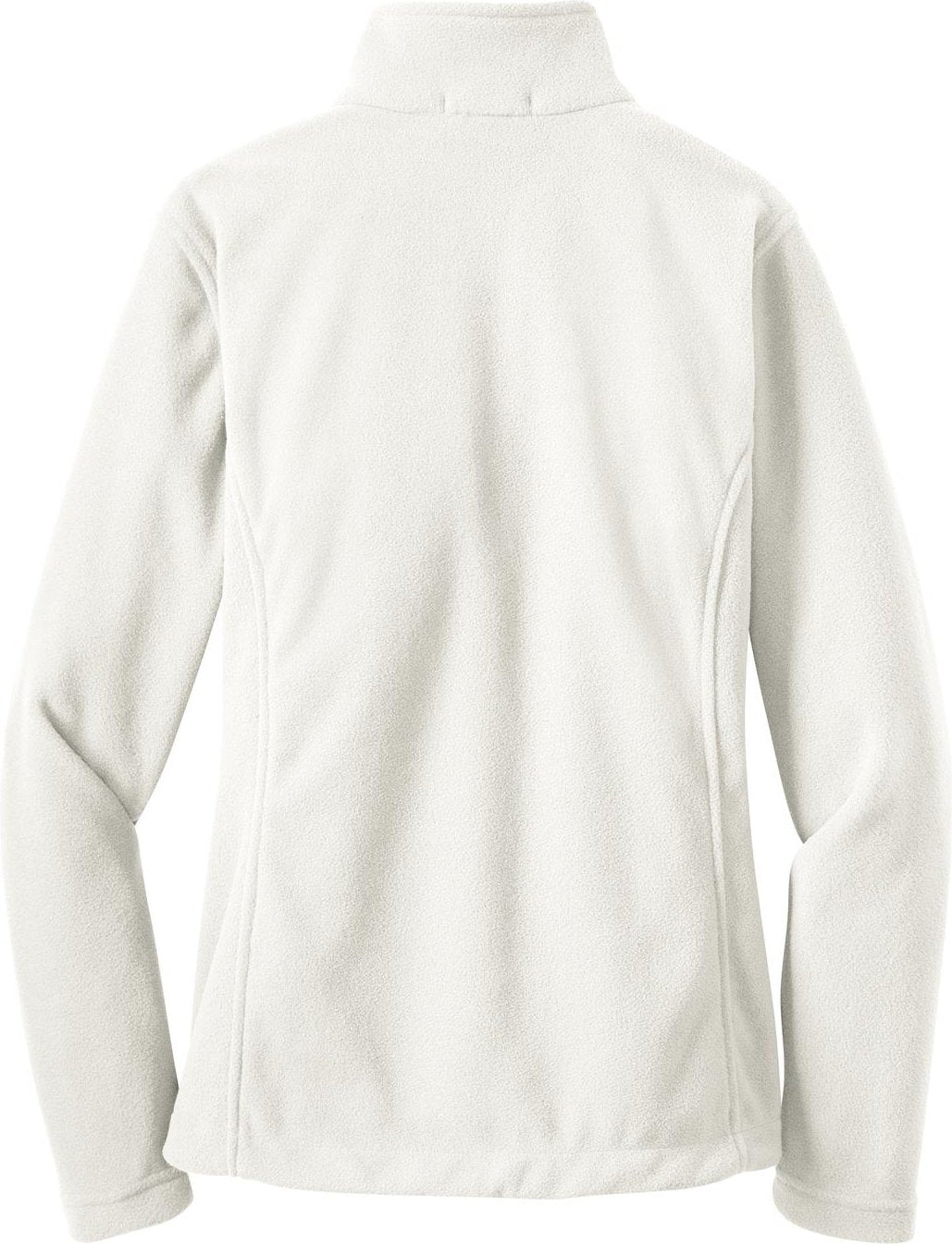Rear View of Winter White Port Authority Women's Value Fleece Jacket. L217