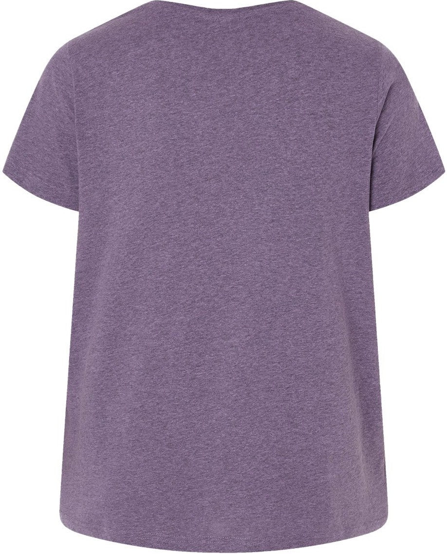 Front View of Wisteria Blackout Curvy Collection Women's Fine Jersey Tee - 3816