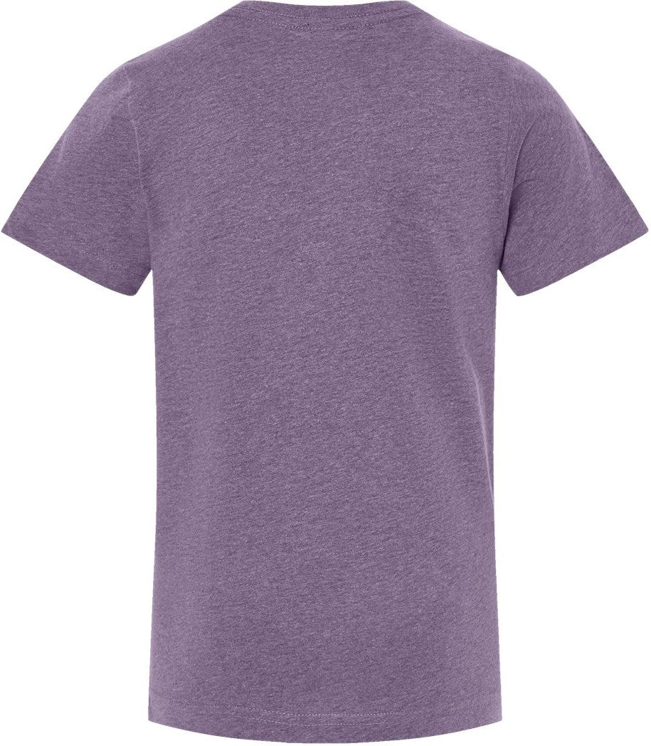 Front View of Wisteria Blackout Youth Fine Jersey Tee - 6101