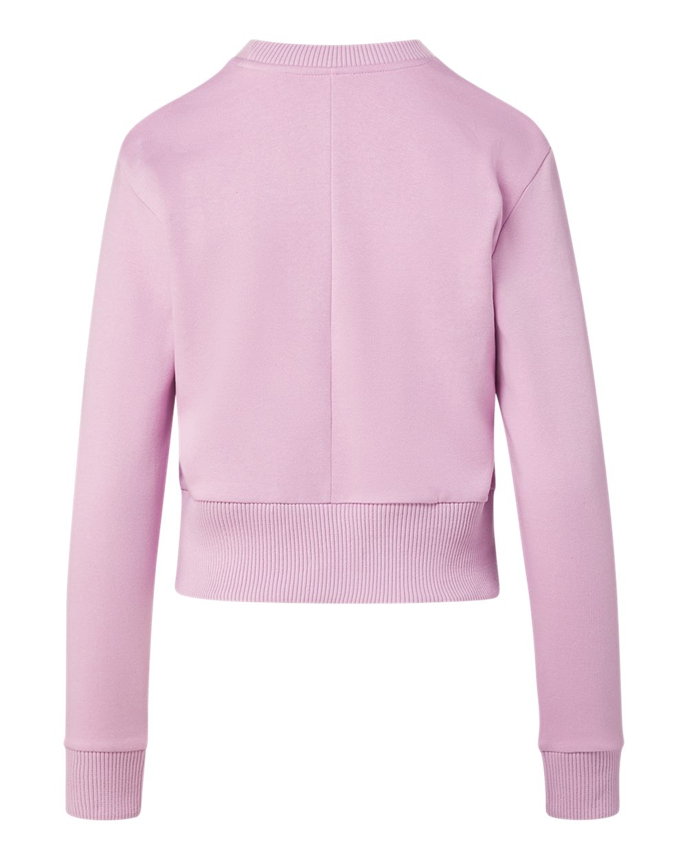 Front View of Wisteria Women's Romi Cloud Fleece Crop Crewneck Sweatshirt - W22106