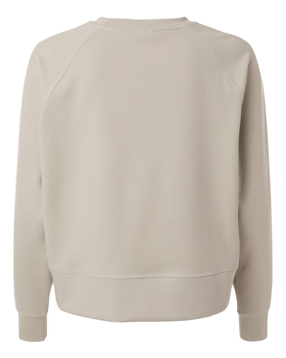 Rear View of Wonder Alumina Women's Beyond Side-Snap Crewneck Sweatshirt - A1014 plain