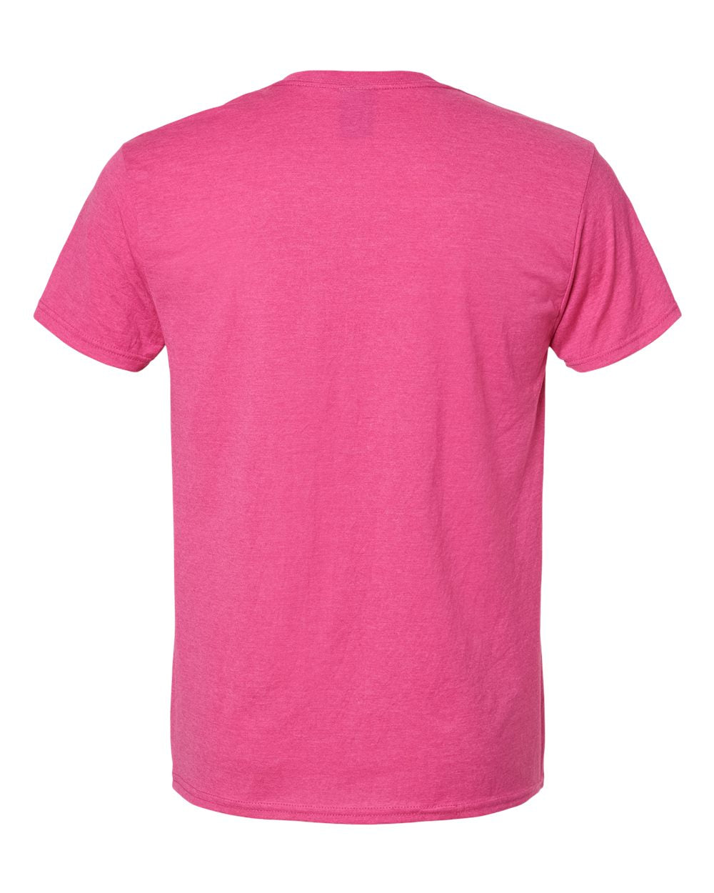Front View of Wow Pink Heather Perfect-T T-Shirt - 4980