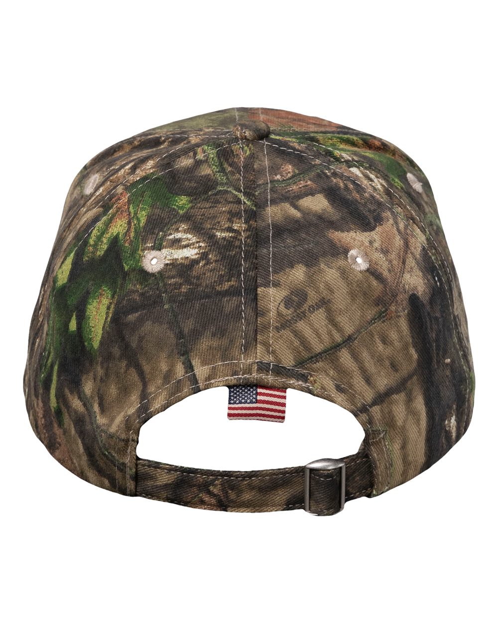 Rear View of Xtra/ USA Flag Camo Woven USA Flag Cap - LC350