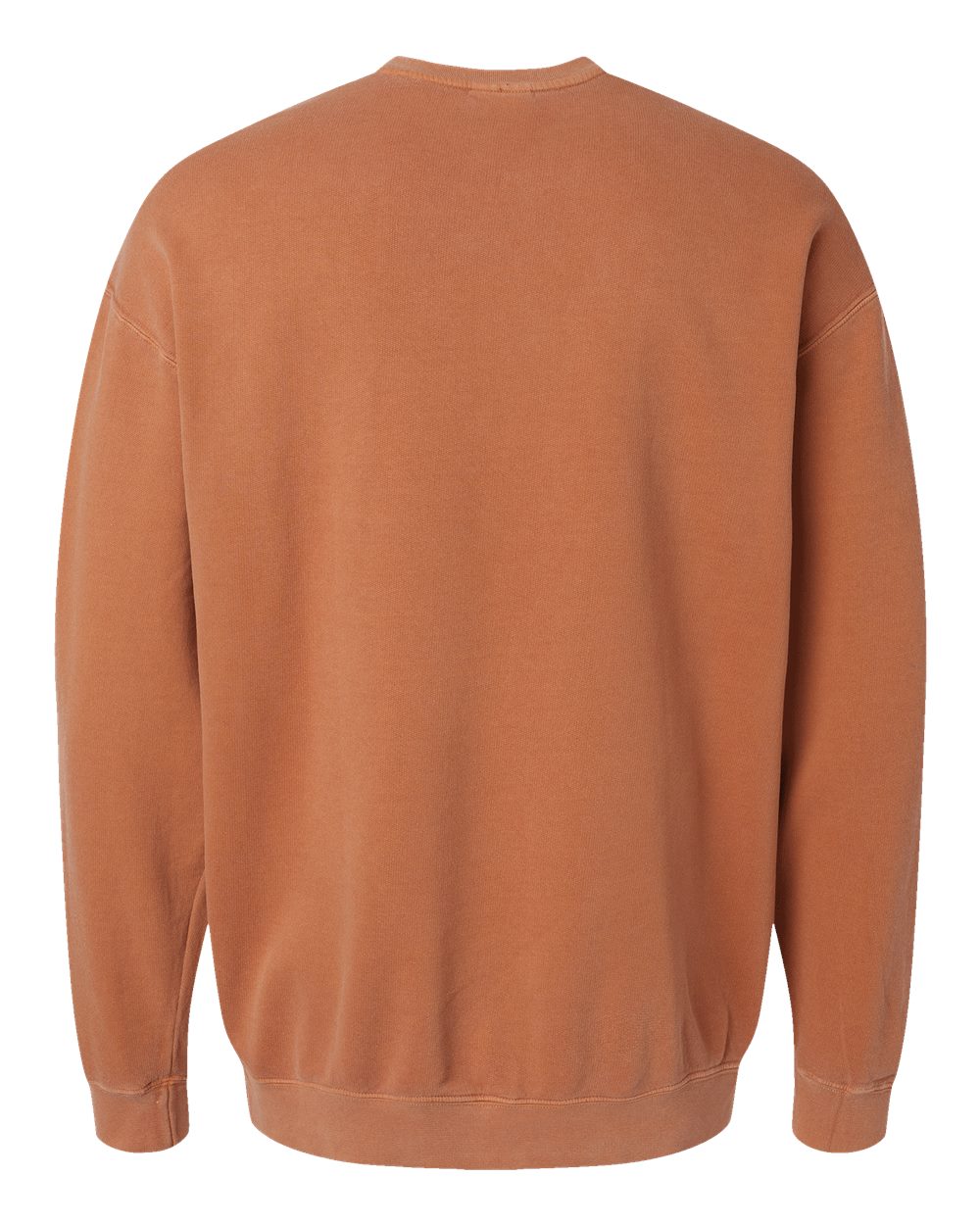 Front View of Yam Garment-Dyed Lightweight Fleece Crewneck Sweatshirt - 1466