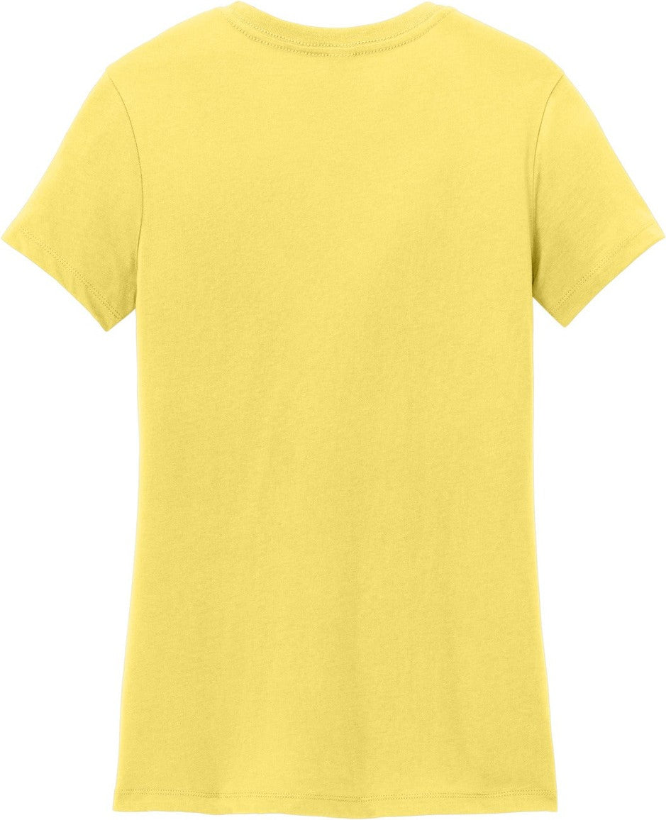 Rear View of Yellow District Women's Perfect Weight Tee. DM104L