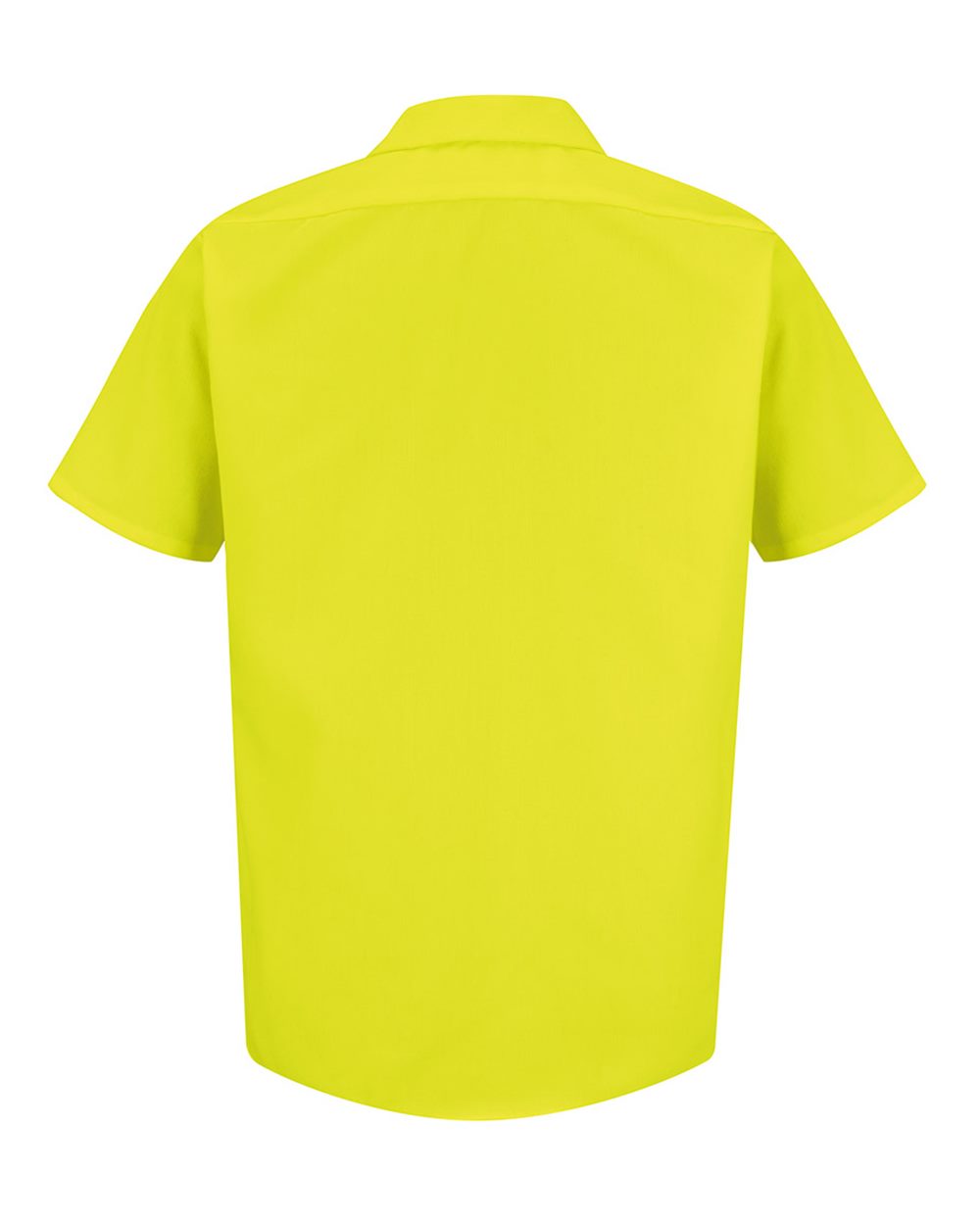 Front View of Yellow/ Green Enhanced Visibility Short Sleeve Work Shirt - Tall Sizes - SS24T