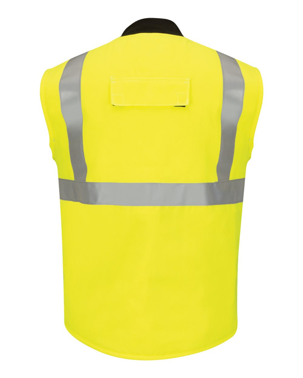 Front View of Yellow/ Green Hi Vis Insulated Vest with Reflective Trim - CoolTouch®2 - VMS4HV