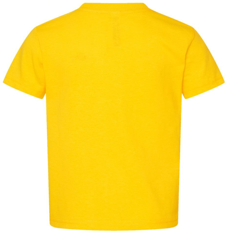 Front View of Yellow Juvy Youth Short Sleeve T-Shirt - 3301J
