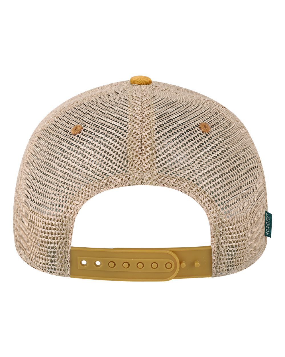 Front View of Yellow/ Khaki Old Favorite Trucker Cap - OFA