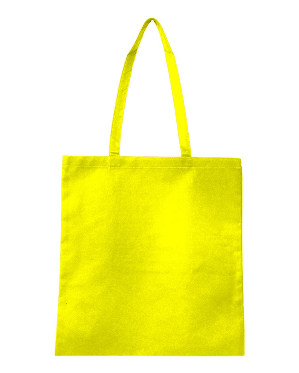 Front View of Yellow Non-Woven Tote Bag - Q126300