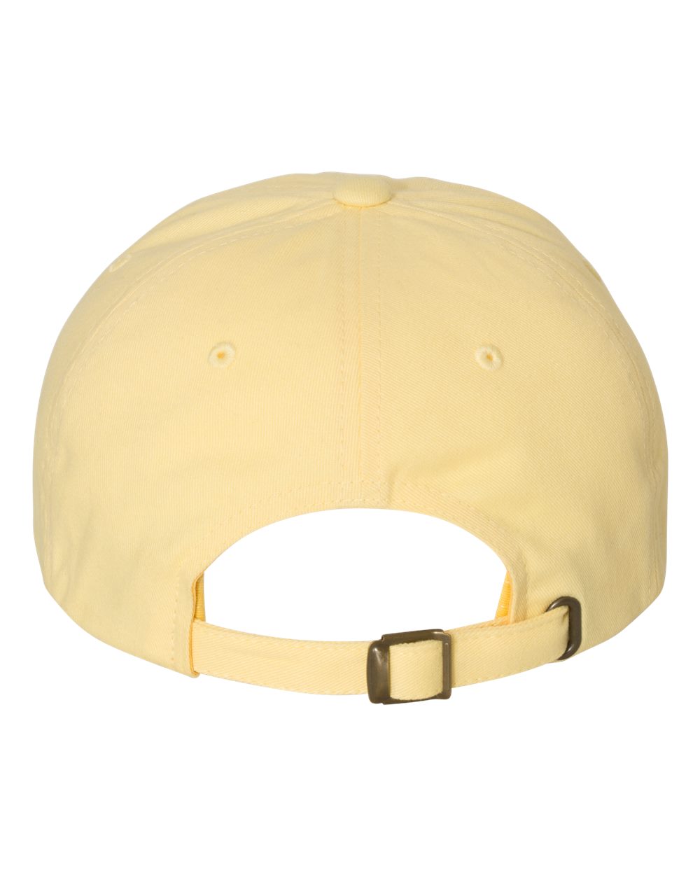 Rear View of Yellow Peached Cotton Twill Dad Hat - 6245PT