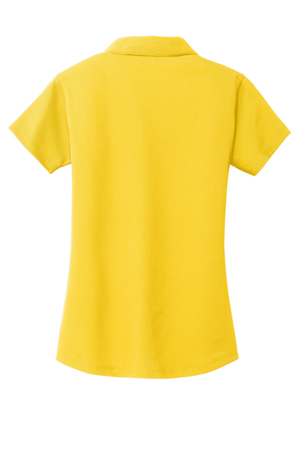 Front View of Yellow Port Authority Women's Dry Zone Grid Polo. L572