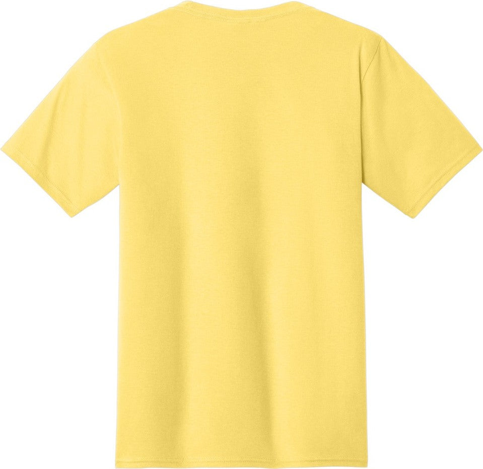 Rear View of Yellow Port & Co Fan Favorite Tee. PC450