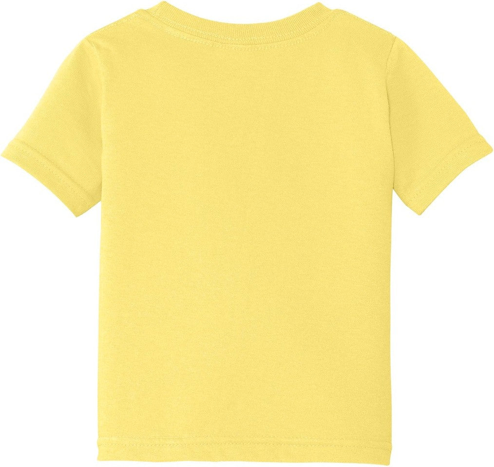 Front View of Yellow Port & Co Infant Core Cotton Tee. CAR54I