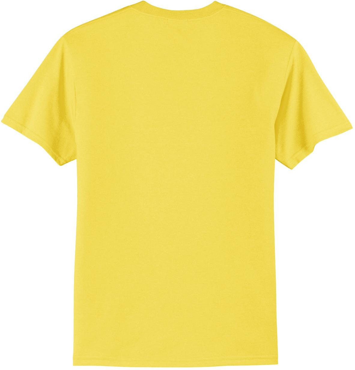 Front View of Yellow Port & Co Tall Core Blend Tee. PC55T