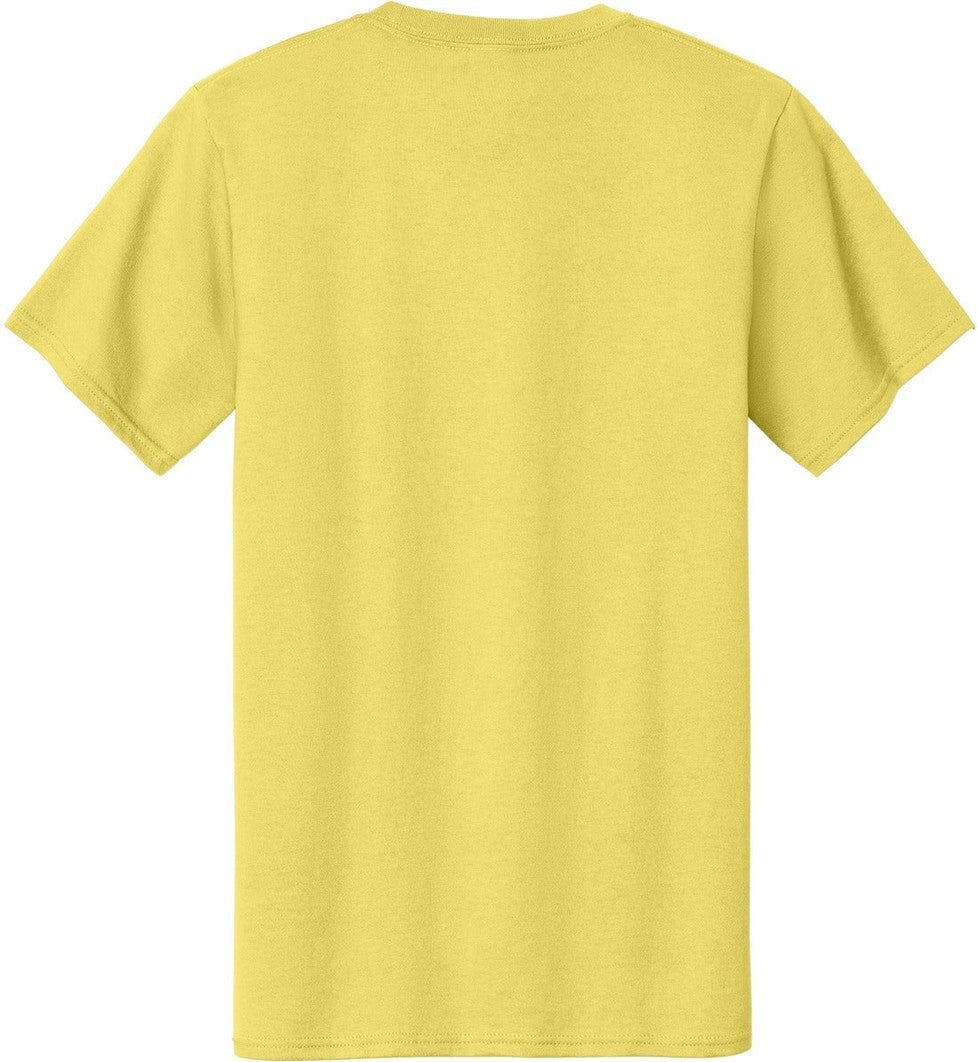 Front View of Yellow Port & Co Tall Essential Tee. PC61T