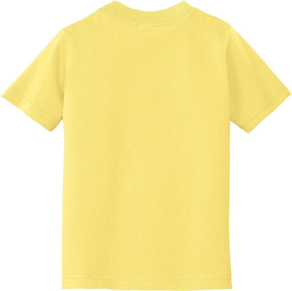Front View of Yellow Port & Co Toddler Core Cotton Tee. CAR54T