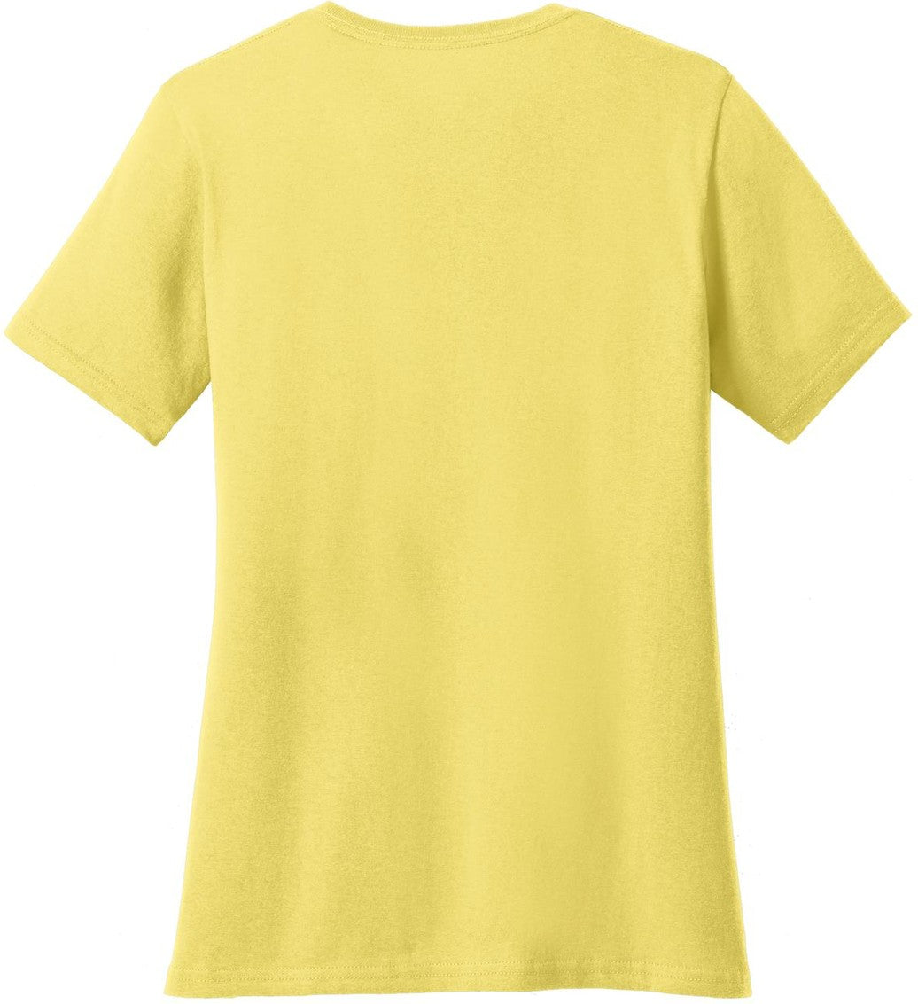 Front View of Yellow Port & Co Women's Core Cotton Tee. LPC54