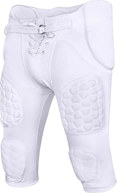 Rebel Boys Integrated Football Pants with Built-in Pads White (youth) - 2x-small