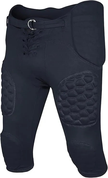 Rebel Men’s Integrated Football Pants with Built-in Pads Navy (adult) - Small